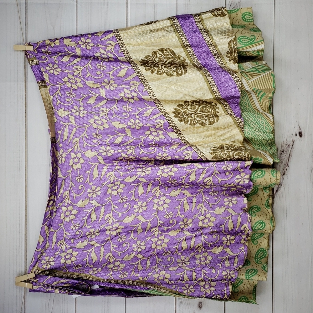 Darn Good Yarn Sari Silk Wrap Skirt Tea Goddess - Picture 5 of 16